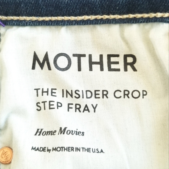 Mother Women's The Insider Crop Step Fray Cutoff Shorts High Waist High Rise EUC - Picture 9 of 13